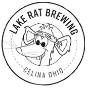 Lake Rat Brewing logo showing cartoon rat in hippie headband